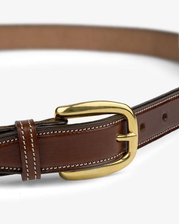 Saddle Stitch Leather Belt