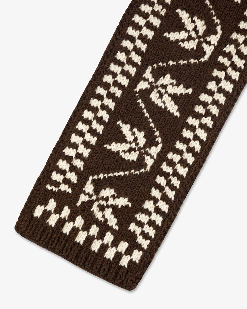 Hand Knit Jacquard Wool Scarf