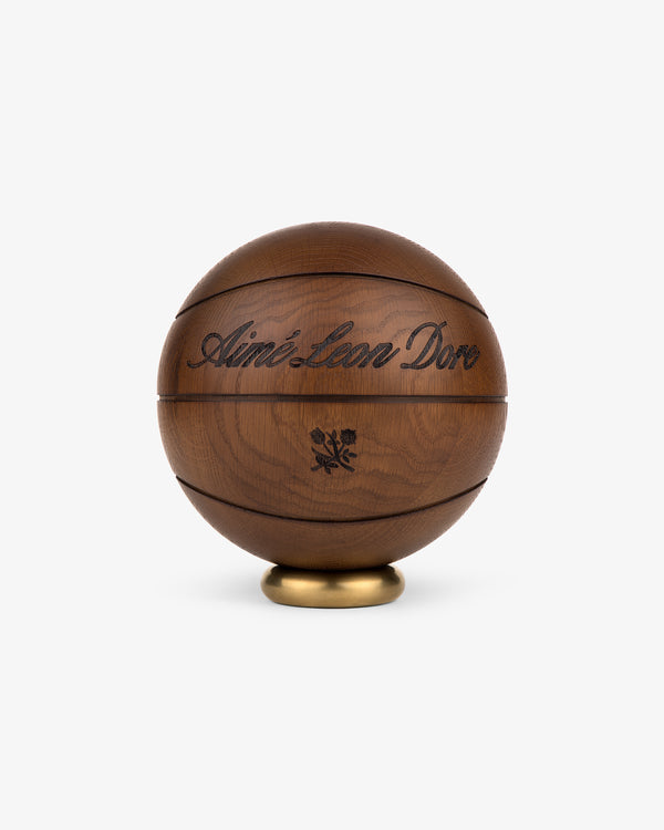 Wooden Basketball Decorative Object