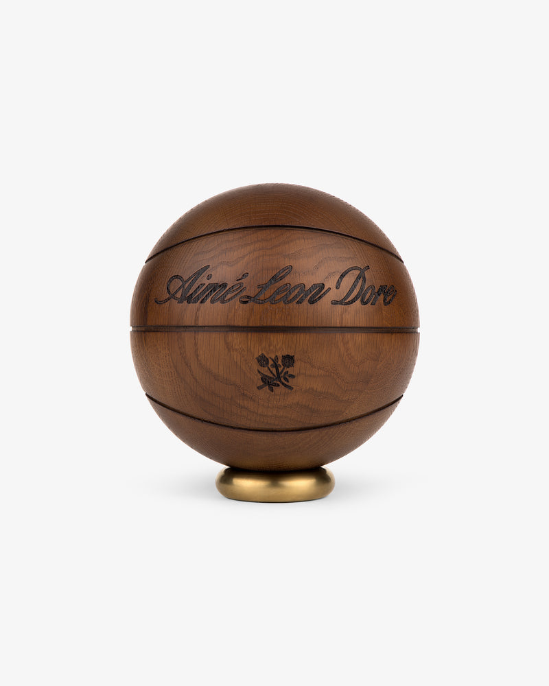 Wooden Basketball Decorative Object