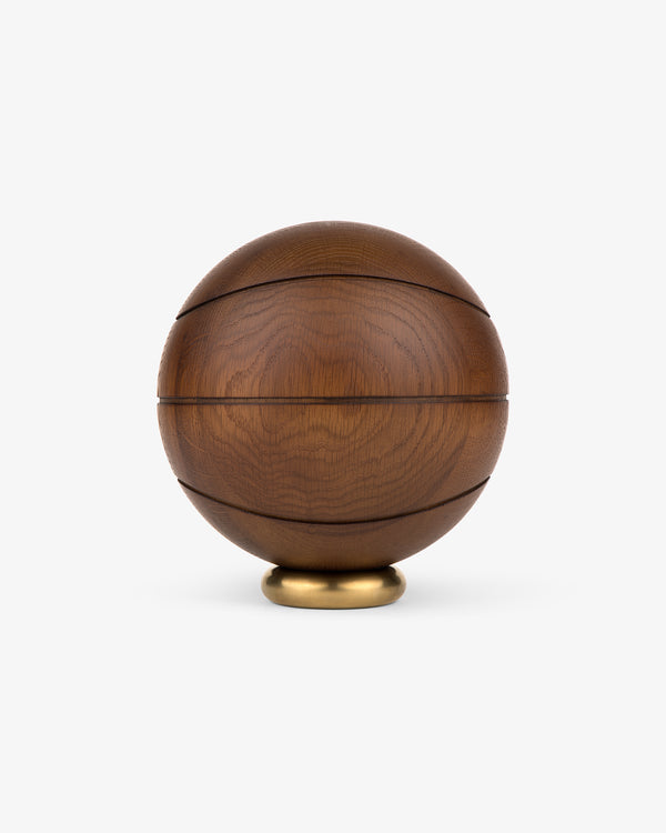 Wooden Basketball Decorative Object