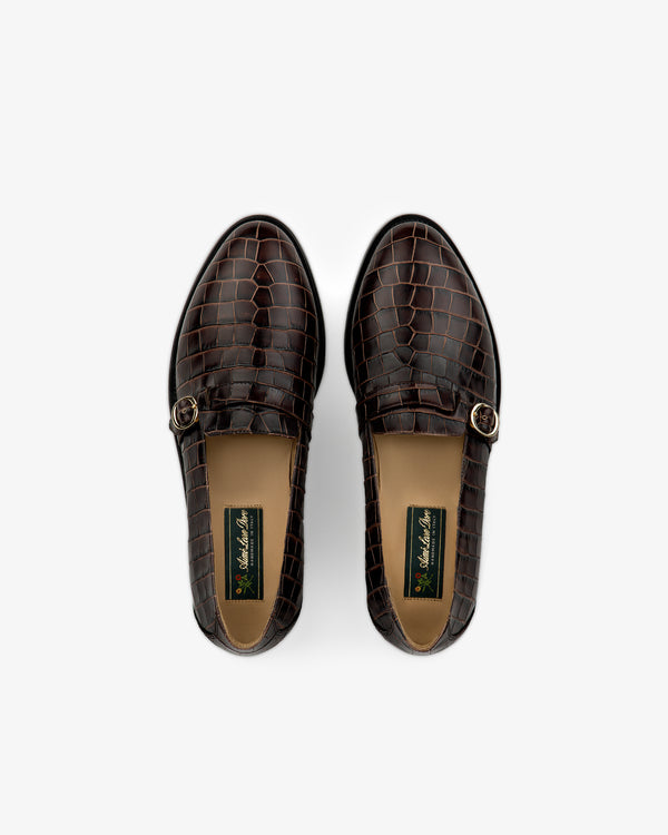 Venetian Croc Buckle Loafer