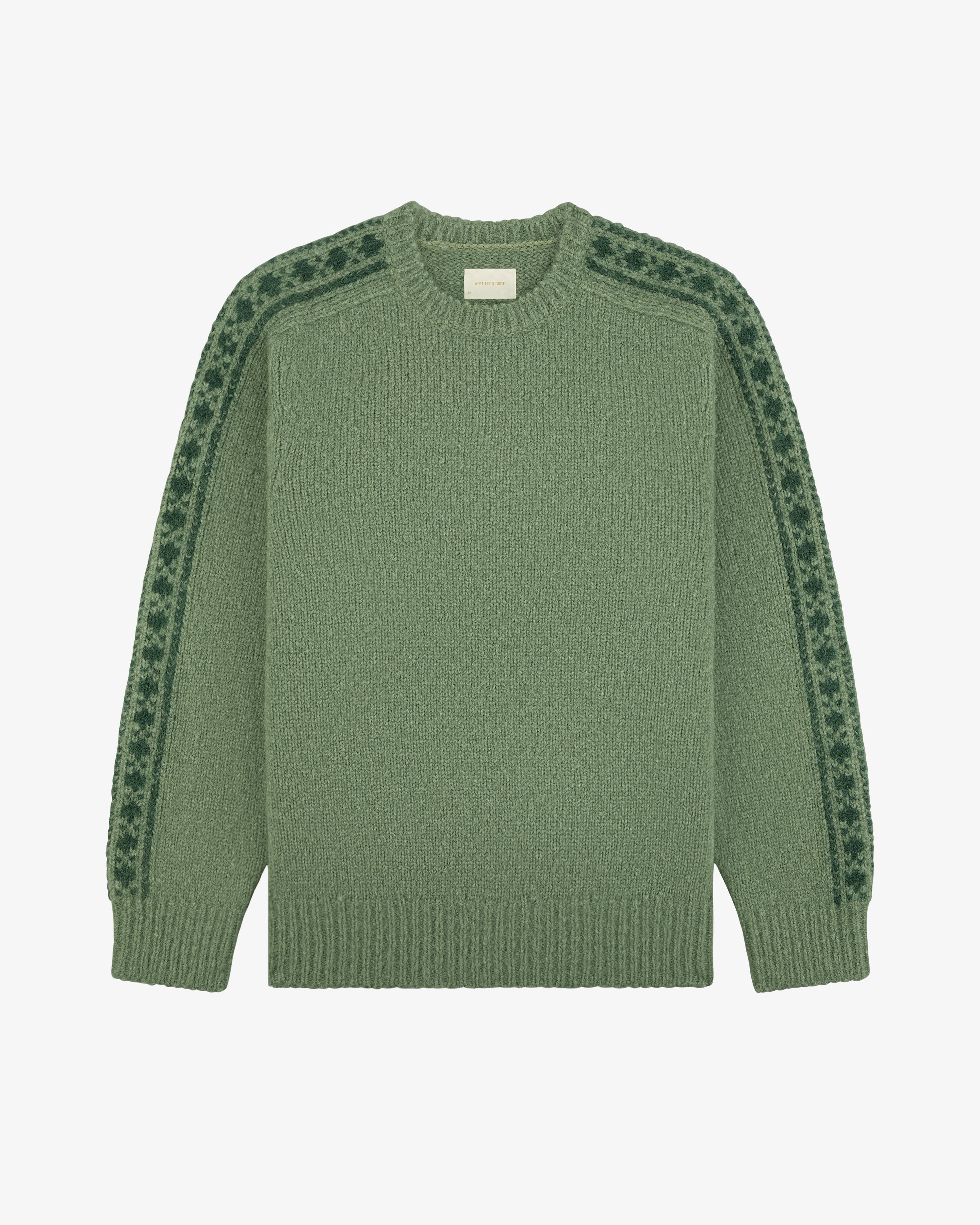 Jacquard Stripe Alpaca Sweater