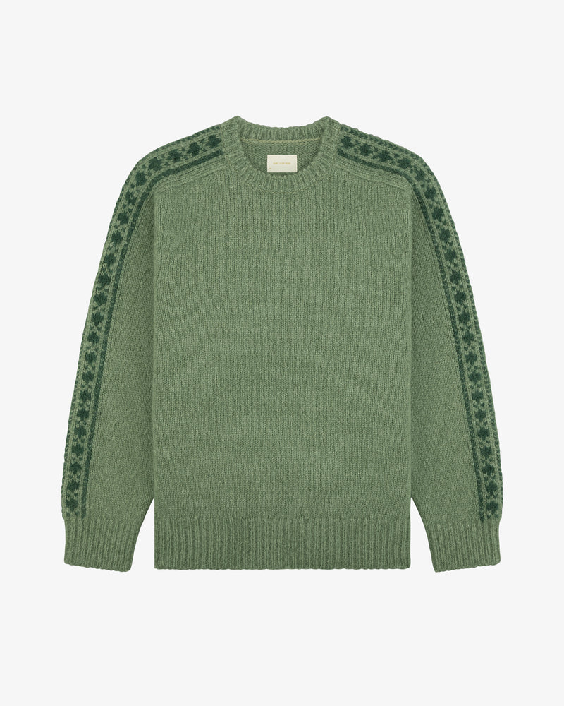 Jacquard Stripe Alpaca Sweater