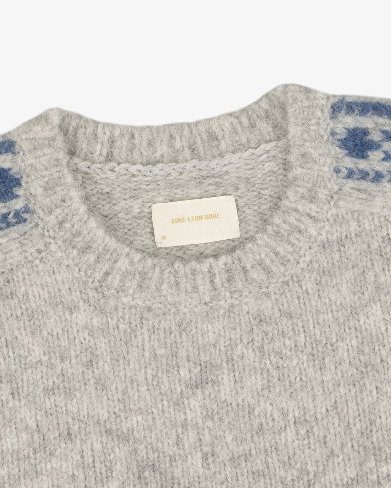 Jacquard Stripe Alpaca Sweater