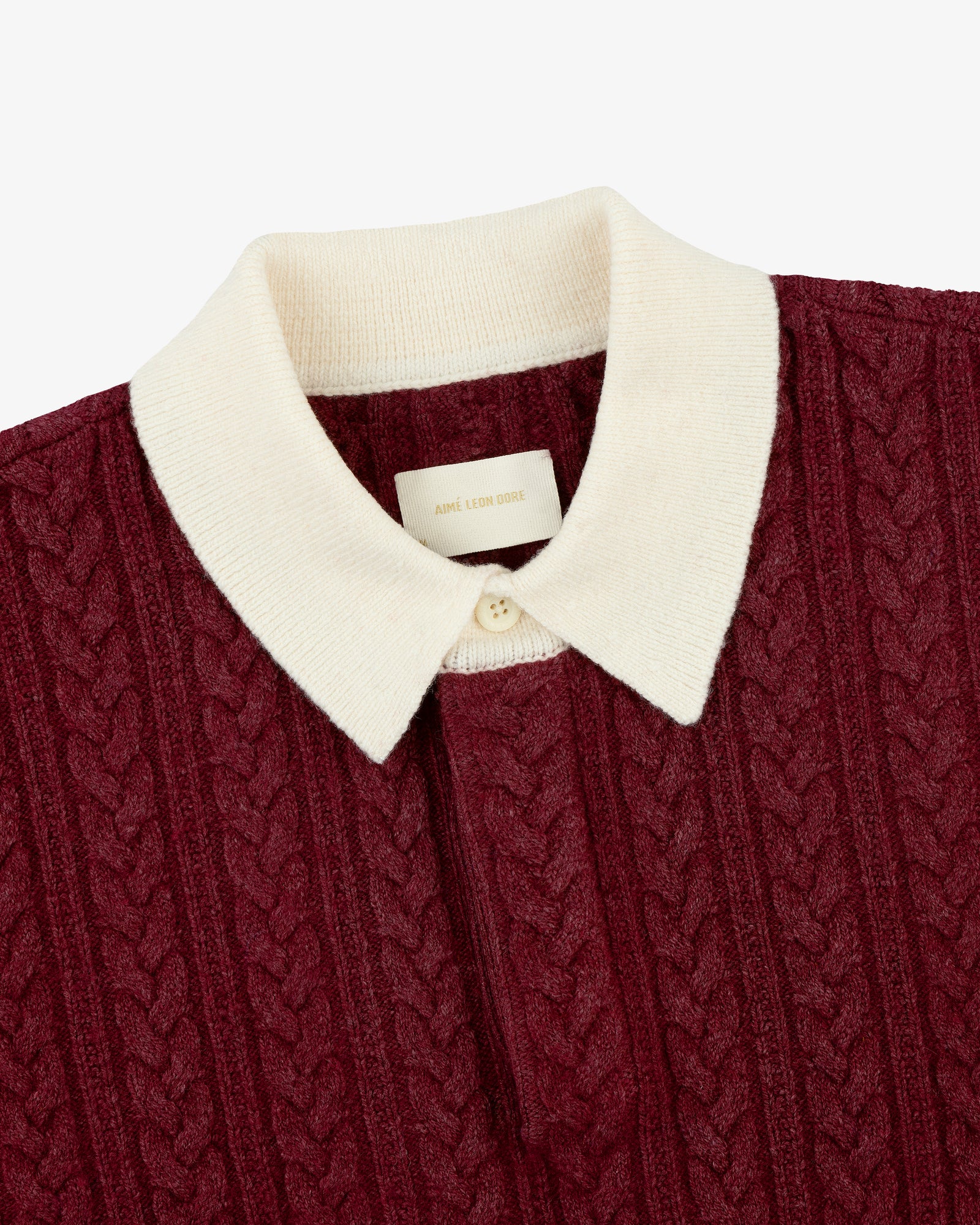 Collegiate Cable Knit Rugby – Aimé Leon Dore
