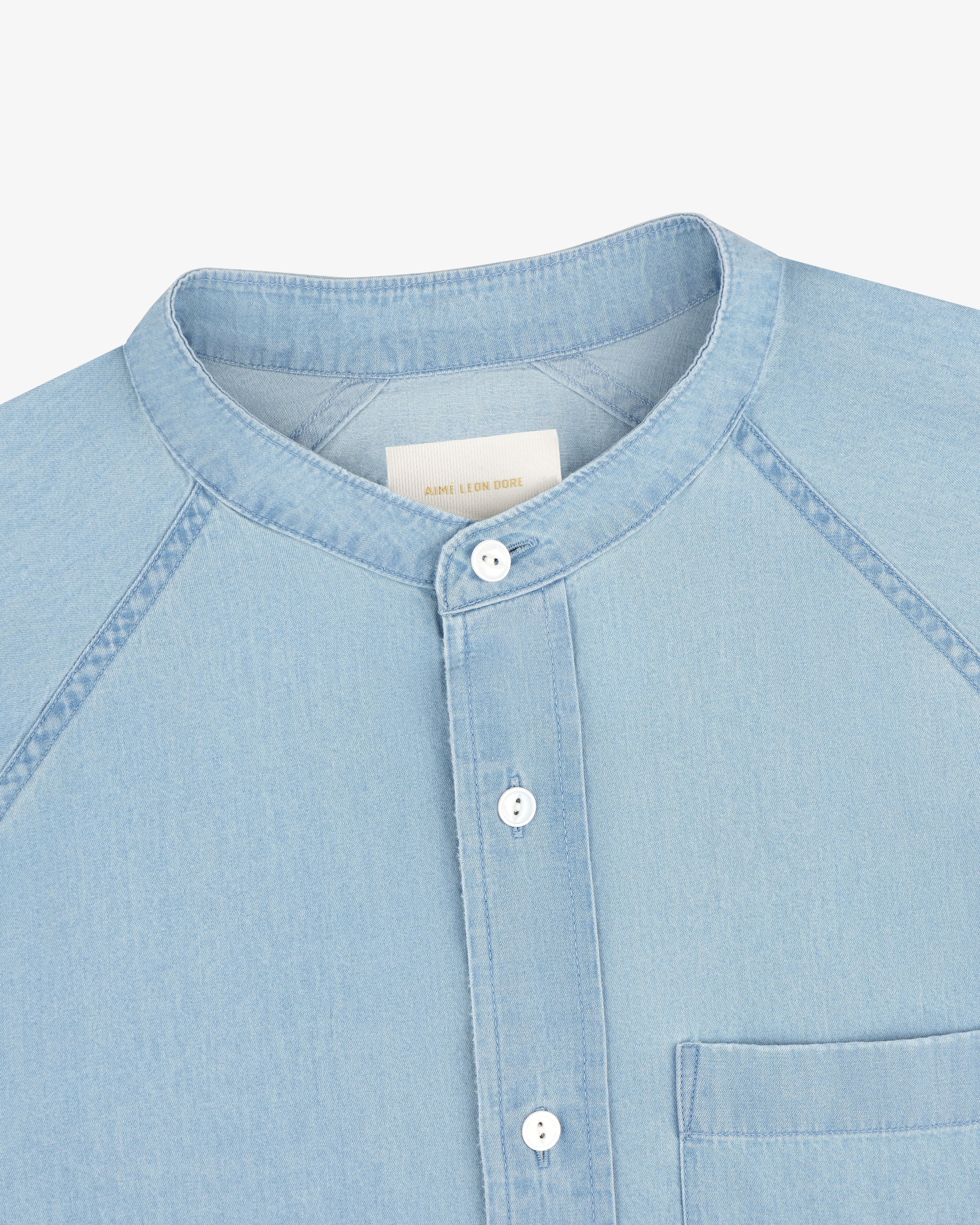 Denim Collarband Shirt