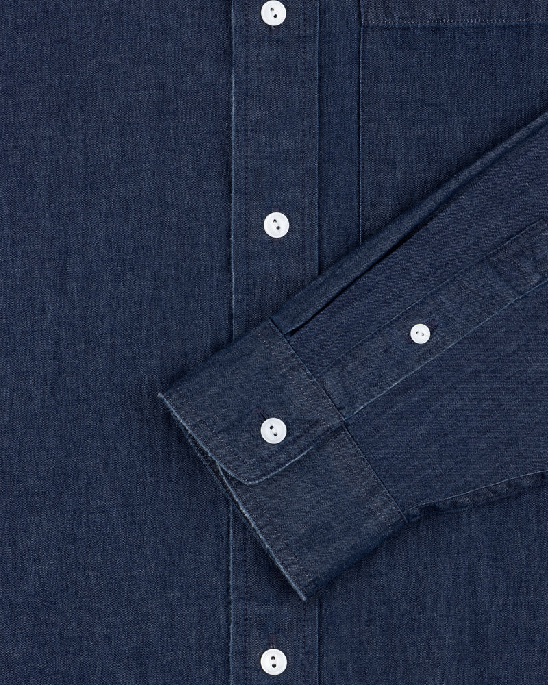 Denim Collarband Shirt