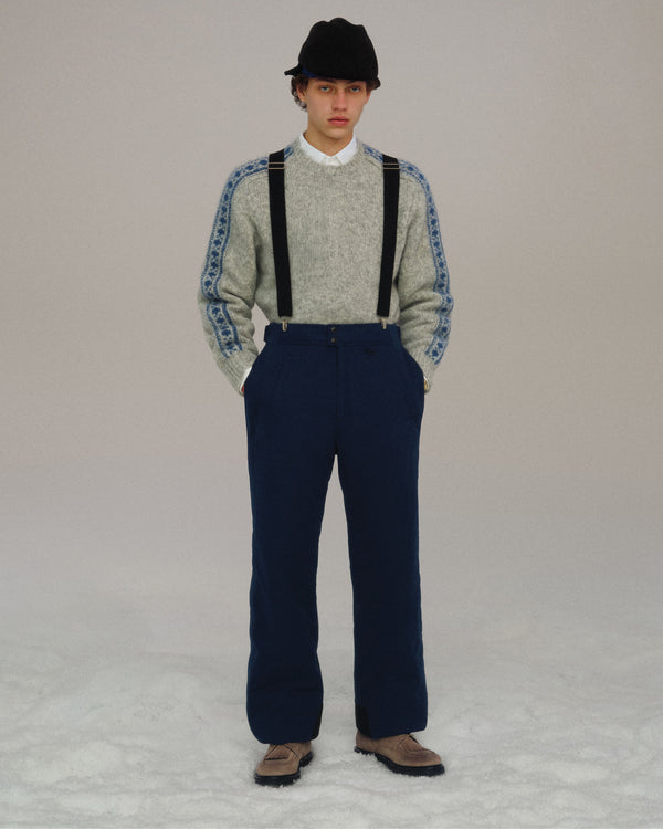 Jacquard Stripe Alpaca Sweater