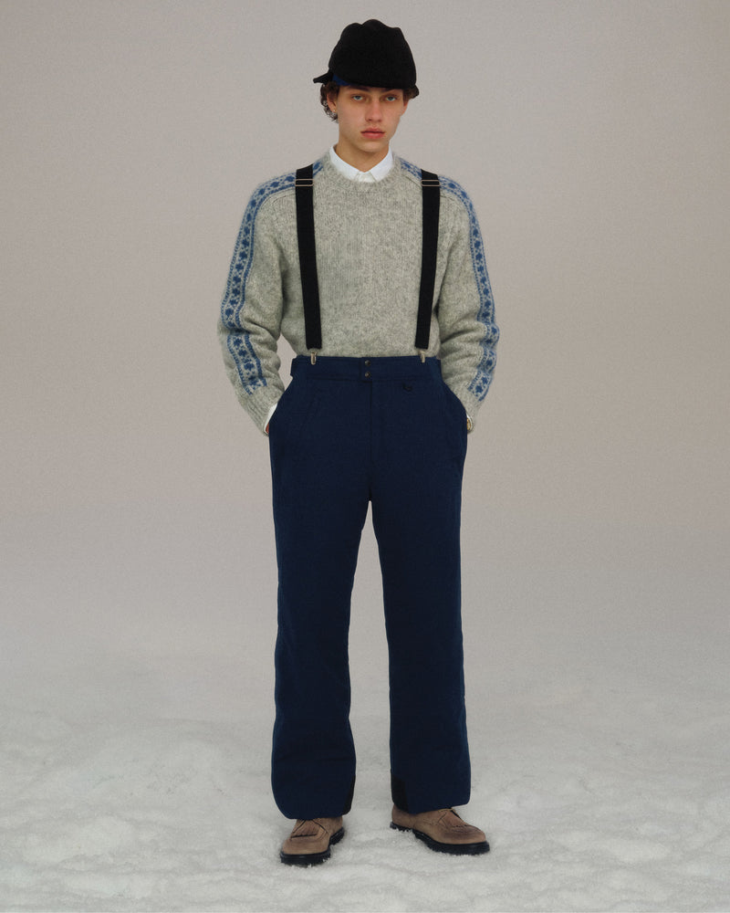 Jacquard Stripe Alpaca Sweater