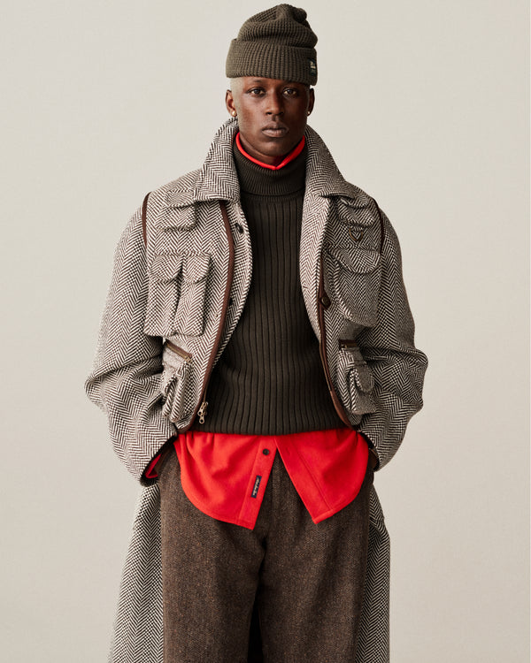 Wool Herringbone Fishing Vest