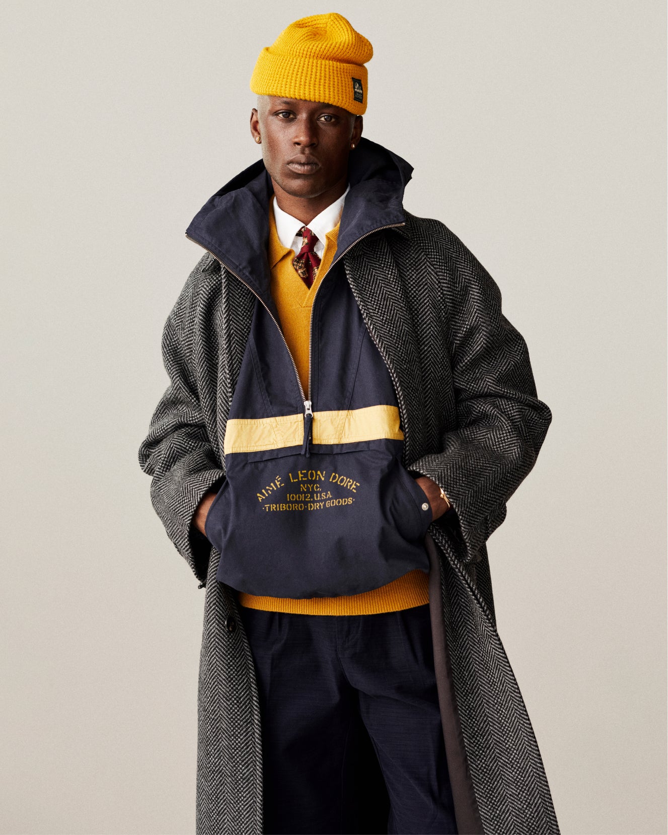 Wool Herringbone Overcoat – Aimé Leon Dore