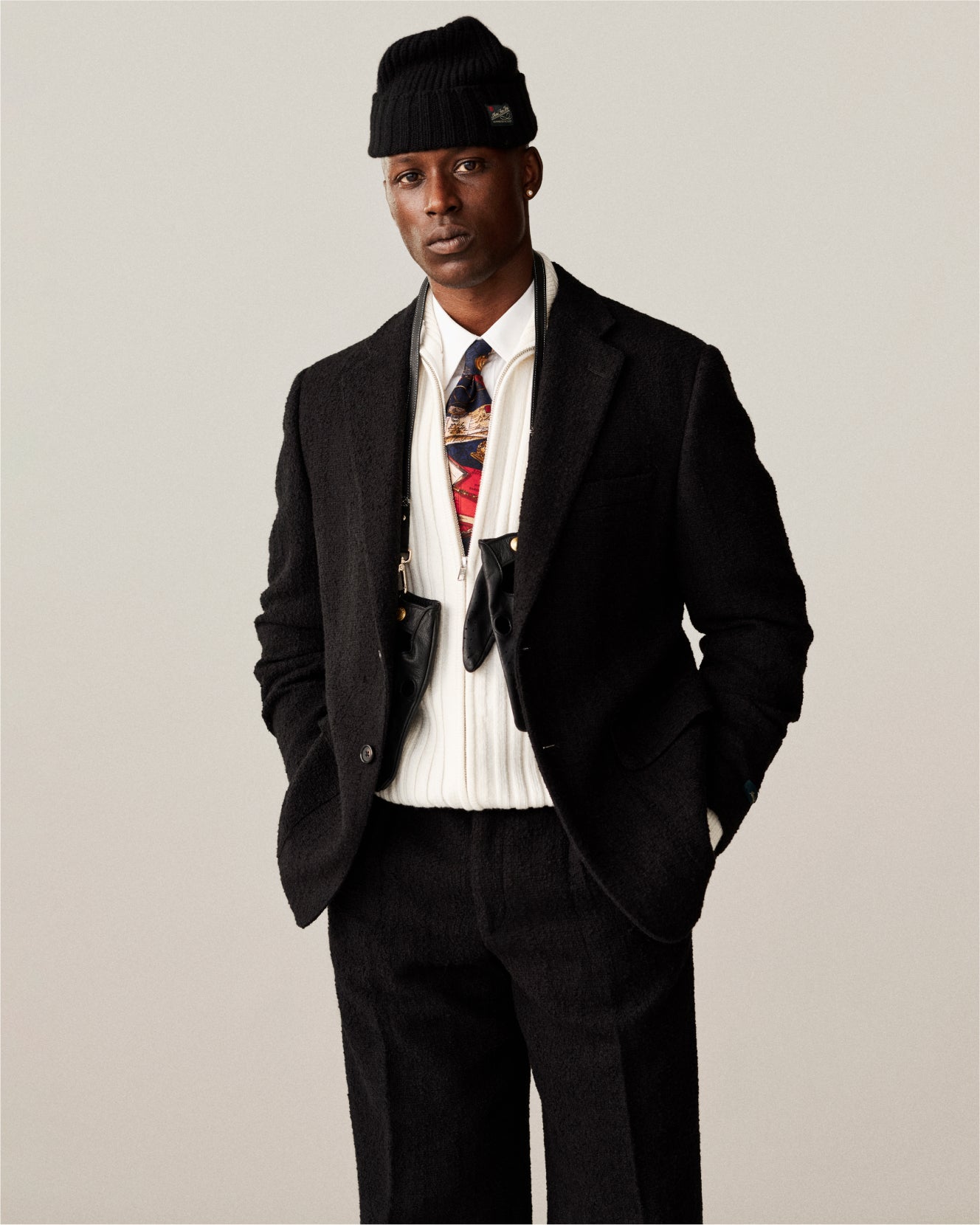 Drop Needle Full-Zip Sweater