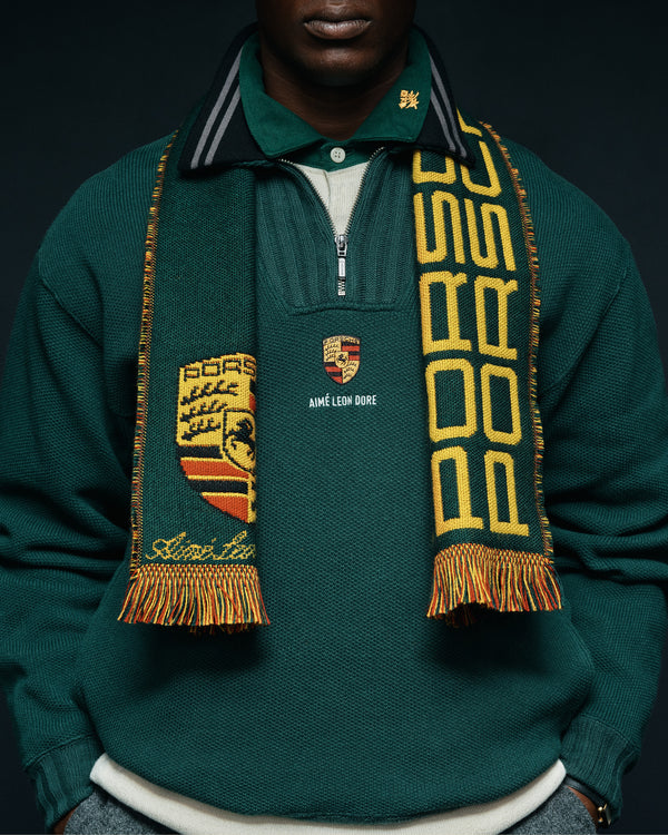 ALD / Porsche Jacquard Collar Quarter Zip Pullover