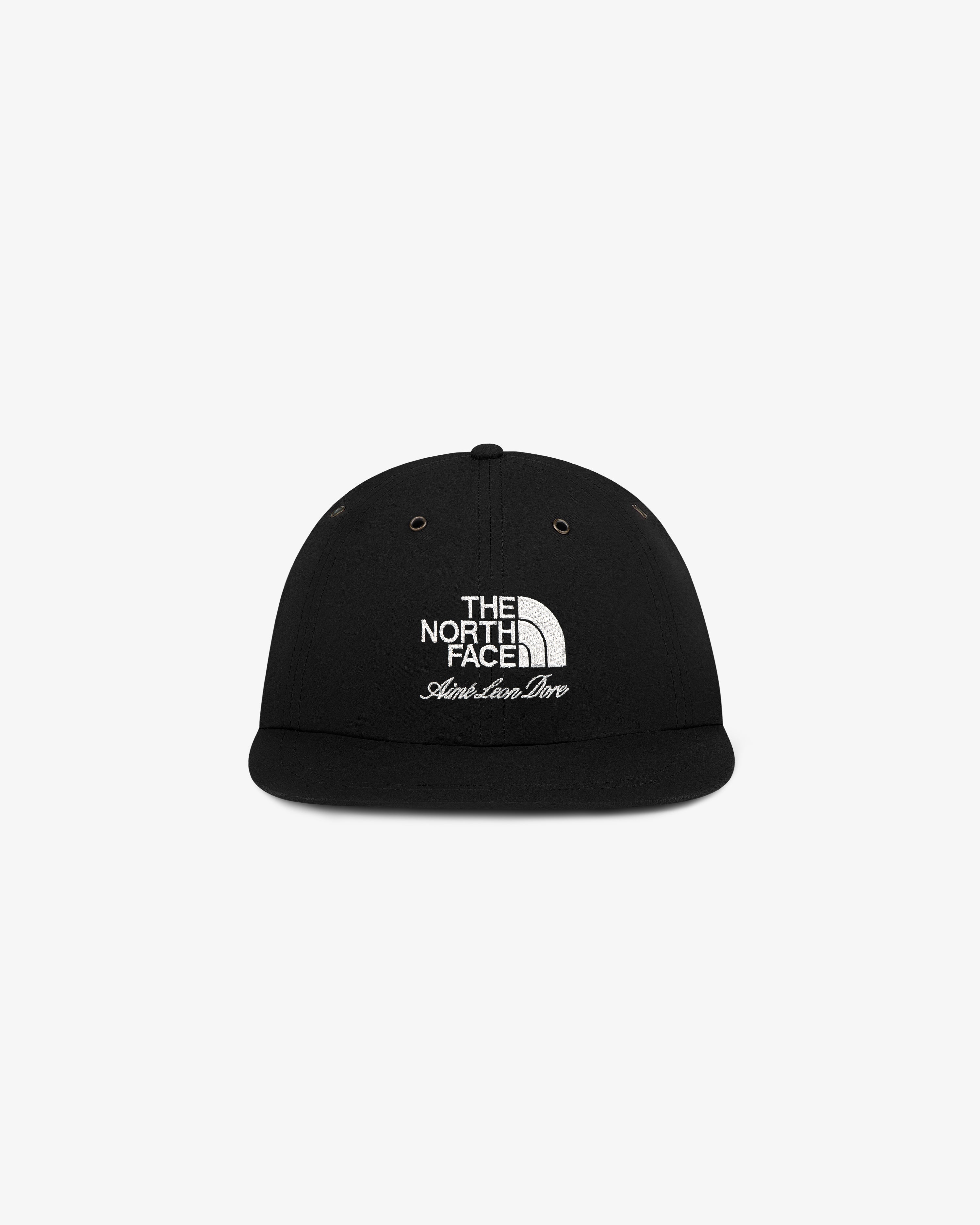 ALD / The North Face Nylon Logo Hat, black with white embroidered branding on the front.