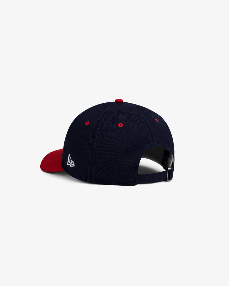 ALD / New Era Yankees Retro Fit Hat: a navy blue baseball cap with a red brim, red eyelets, and a white logo on the side.