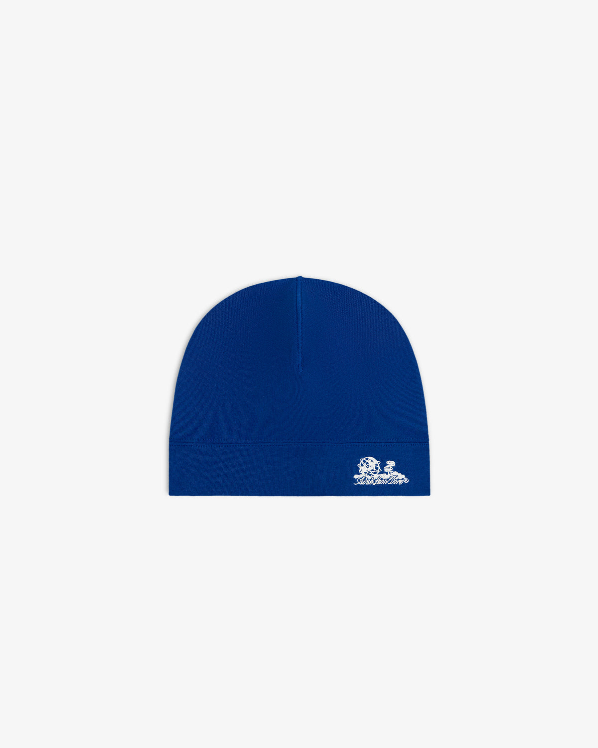 Unisphere Skull Cap in blue with a small white front logo, shown on a plain white background.