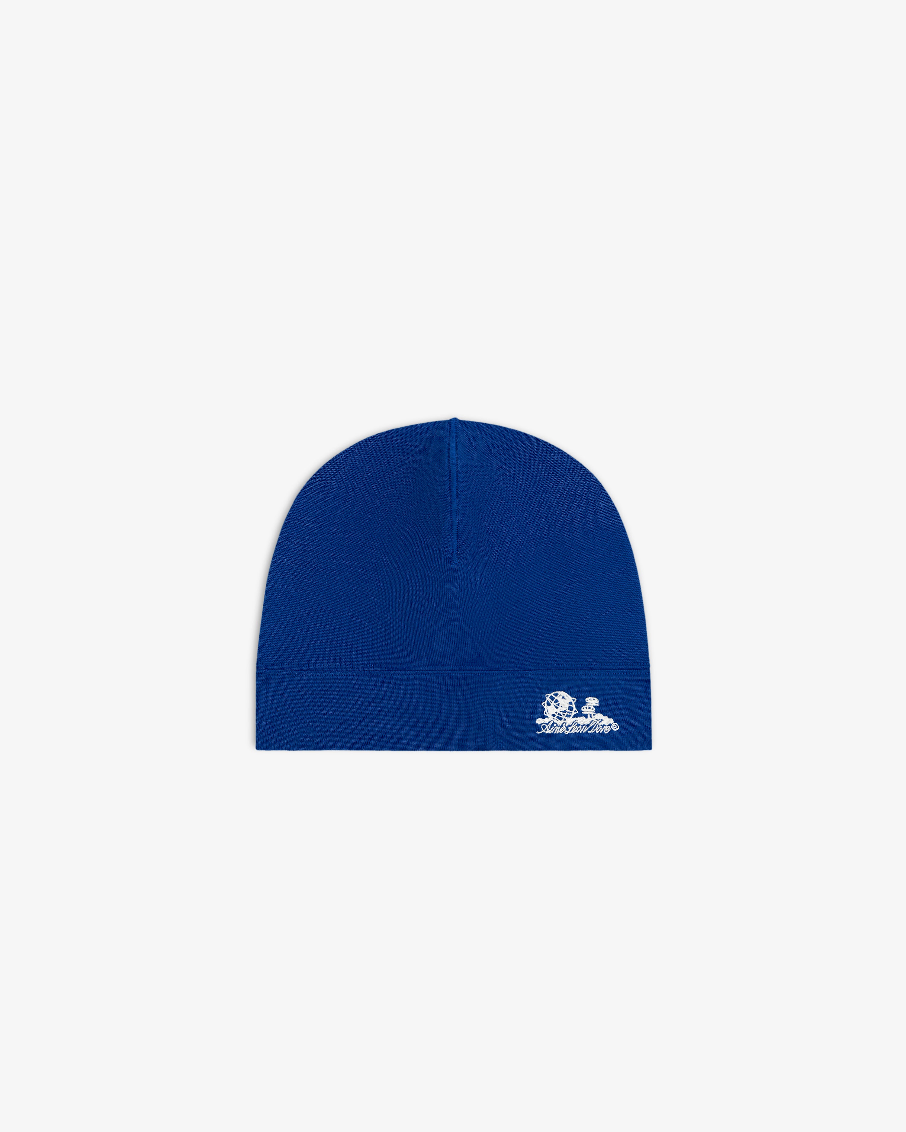 Unisphere Skull Cap in blue with a small white front logo, shown on a plain white background.
