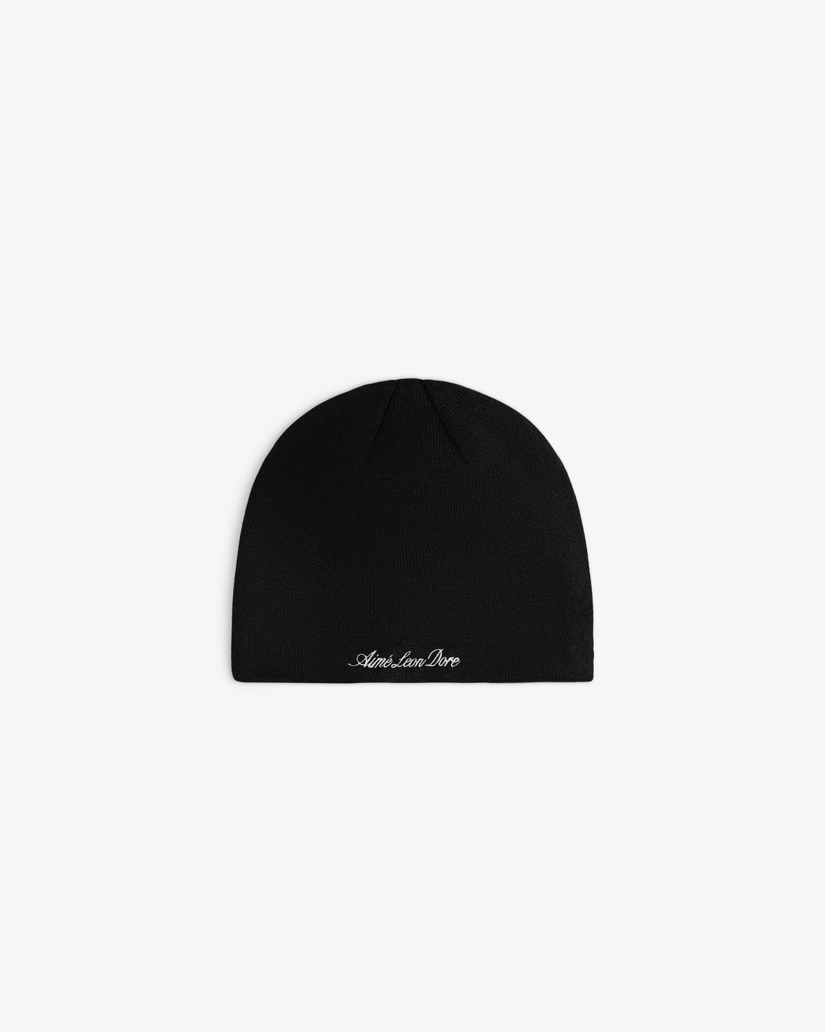 Black ALD / New Era Yankees Beanie knit with white embroidered script text at the hem.