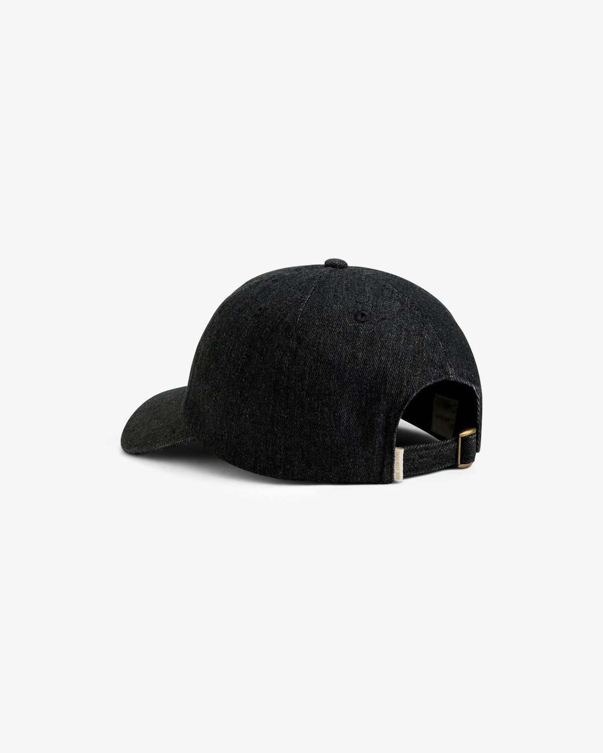 Aimé Retriever Hat in dark grey featuring an adjustable strap with a gold-tone buckle at the back.
