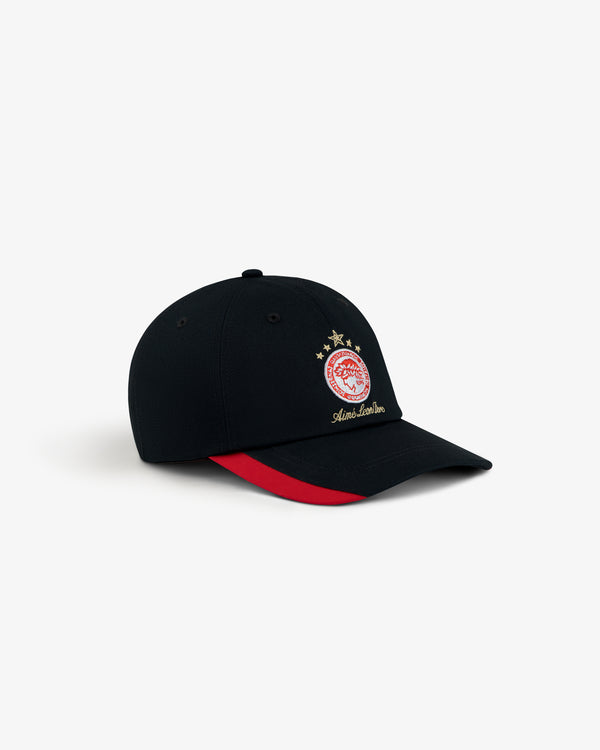 Navy ALD / Olympiacos F.C. Souvenir Hat with a red under-visor and an embroidered crest and gold stars on the front.
