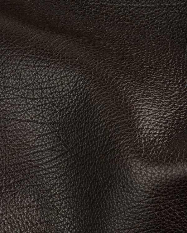 Close-up of tumbled leather on the Tumbled Leather Tote Bag, showing rich texture and natural grain.