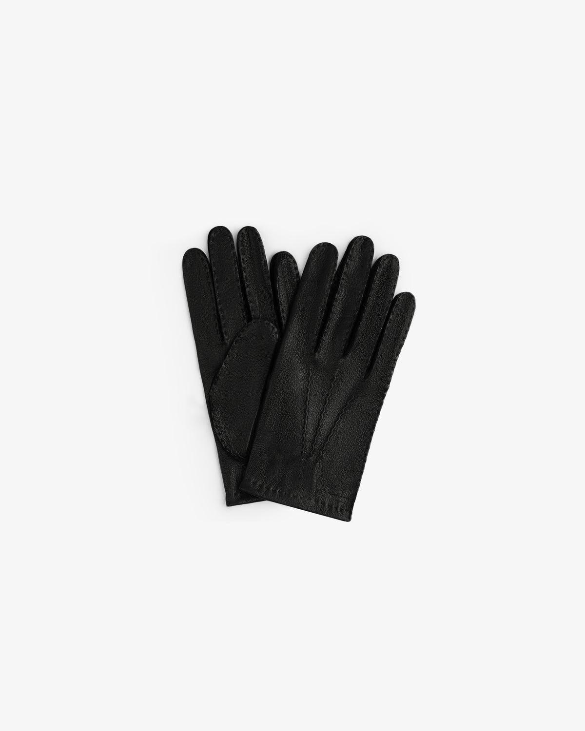 Pair of black leather Henry Gloves.