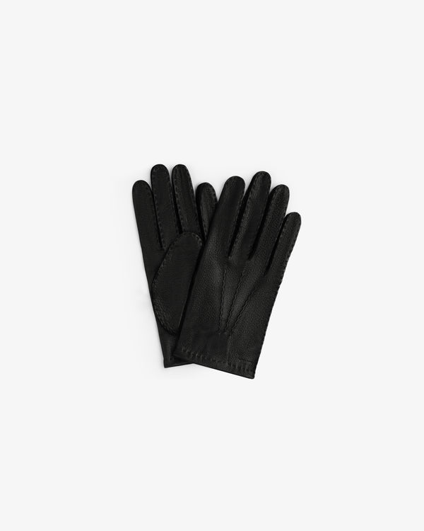Pair of black leather Henry Gloves.