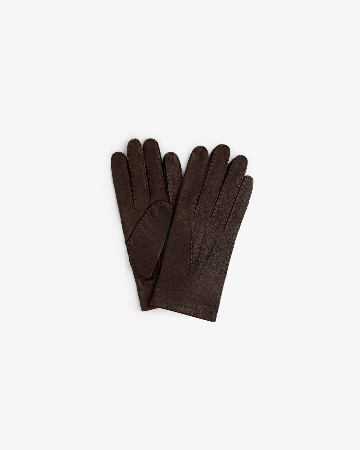 A pair of brown leather Henry Gloves.