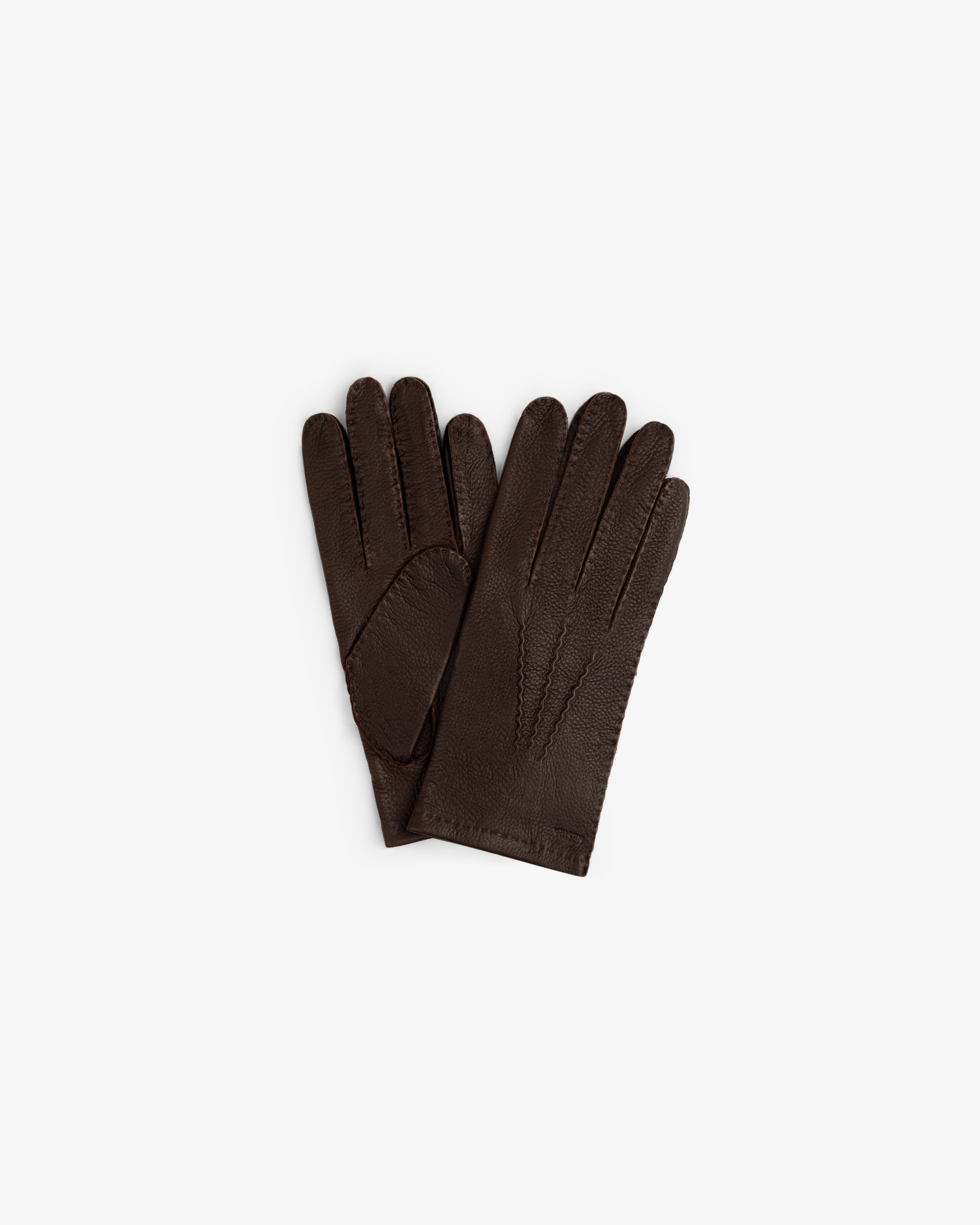 A pair of brown leather Henry Gloves.