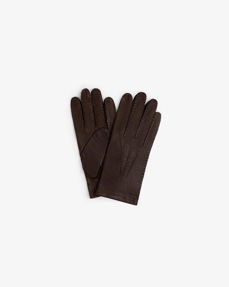 A pair of brown leather Henry Gloves.