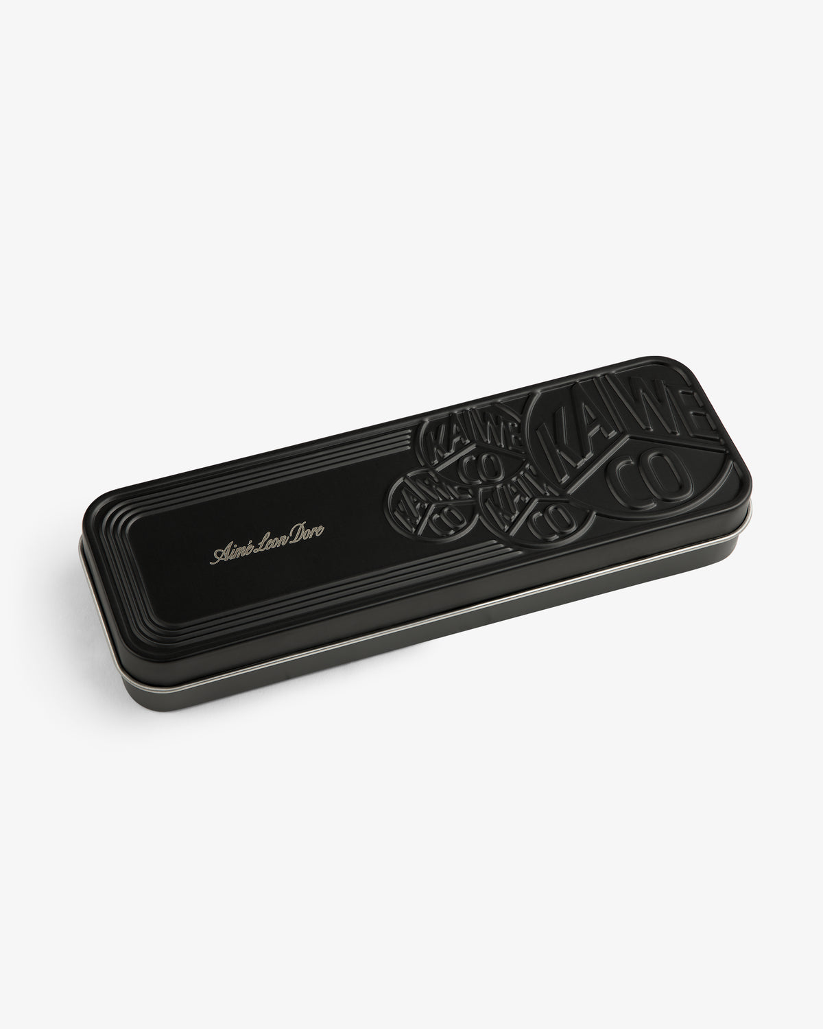 A black Kaweco Script Mechanical Pencil case with embossed logo, shown against a white background.