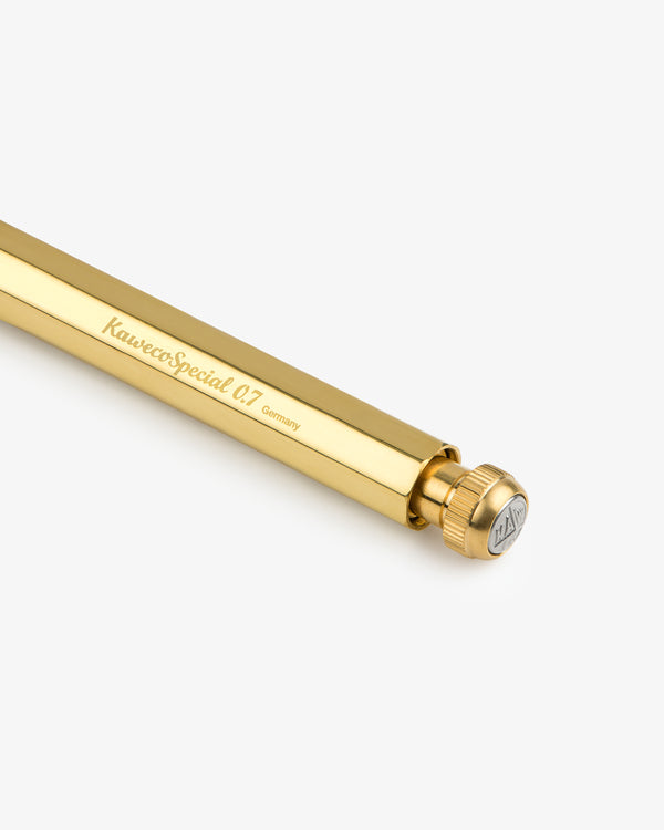 Kaweco Script Mechanical Pencil with engraved branding, shown on a white background.