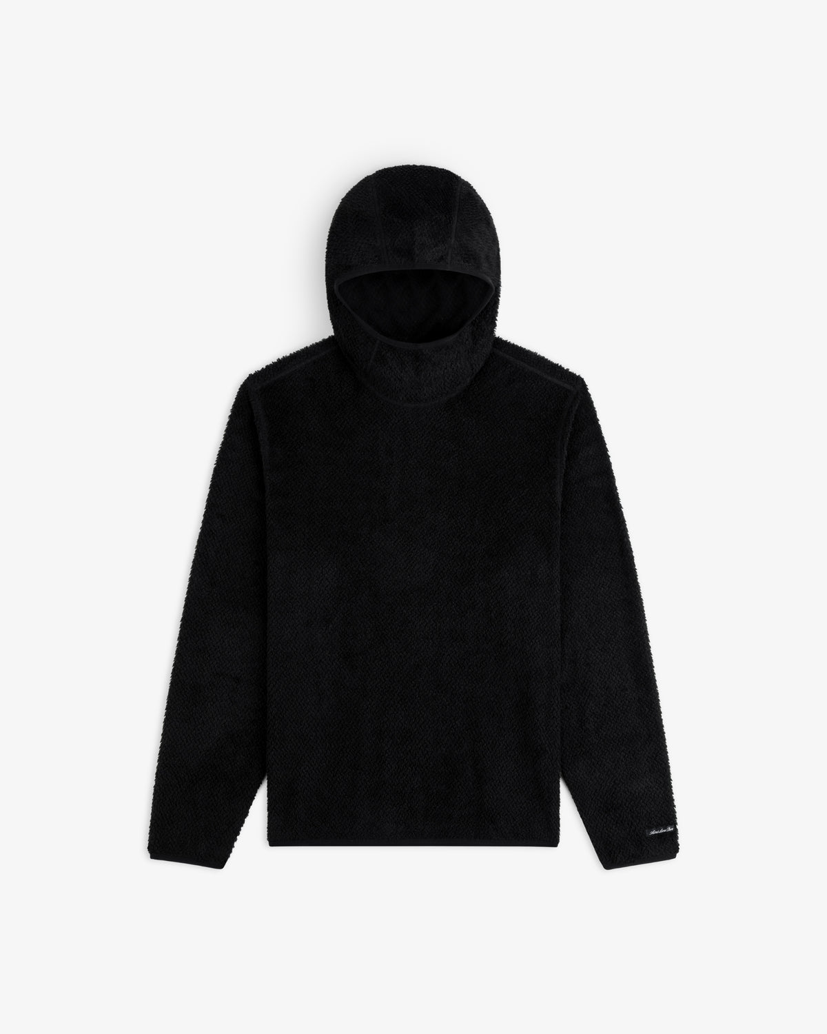 Black Fleece Performance Hoodie in a textured long-sleeve hooded pullover design.