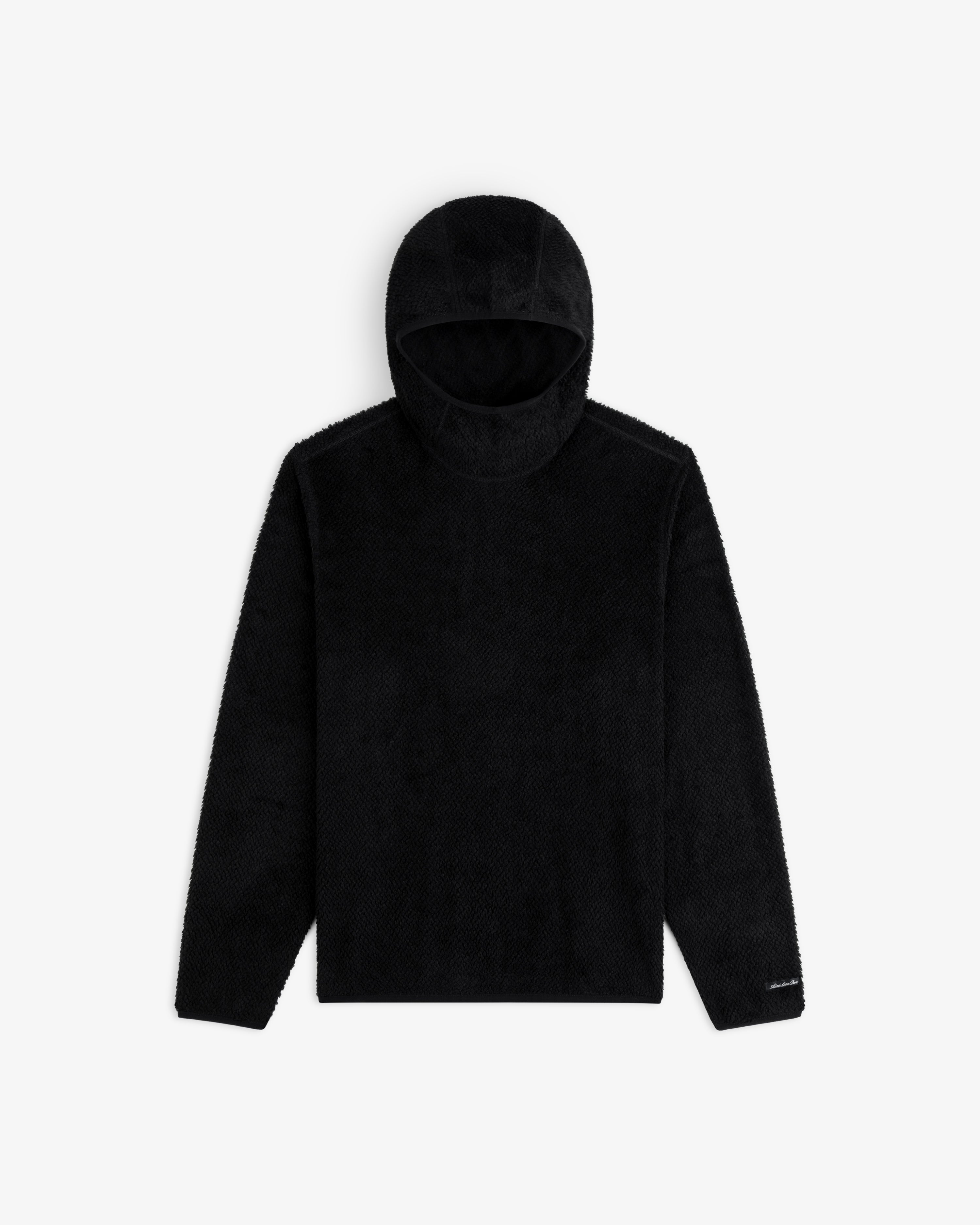 Black Fleece Performance Hoodie in a textured long-sleeve hooded pullover design.