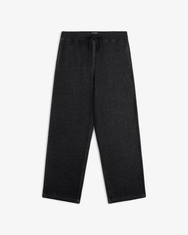 Black Terry Lounge Sweatpant with a drawstring waist and straight-leg fit.