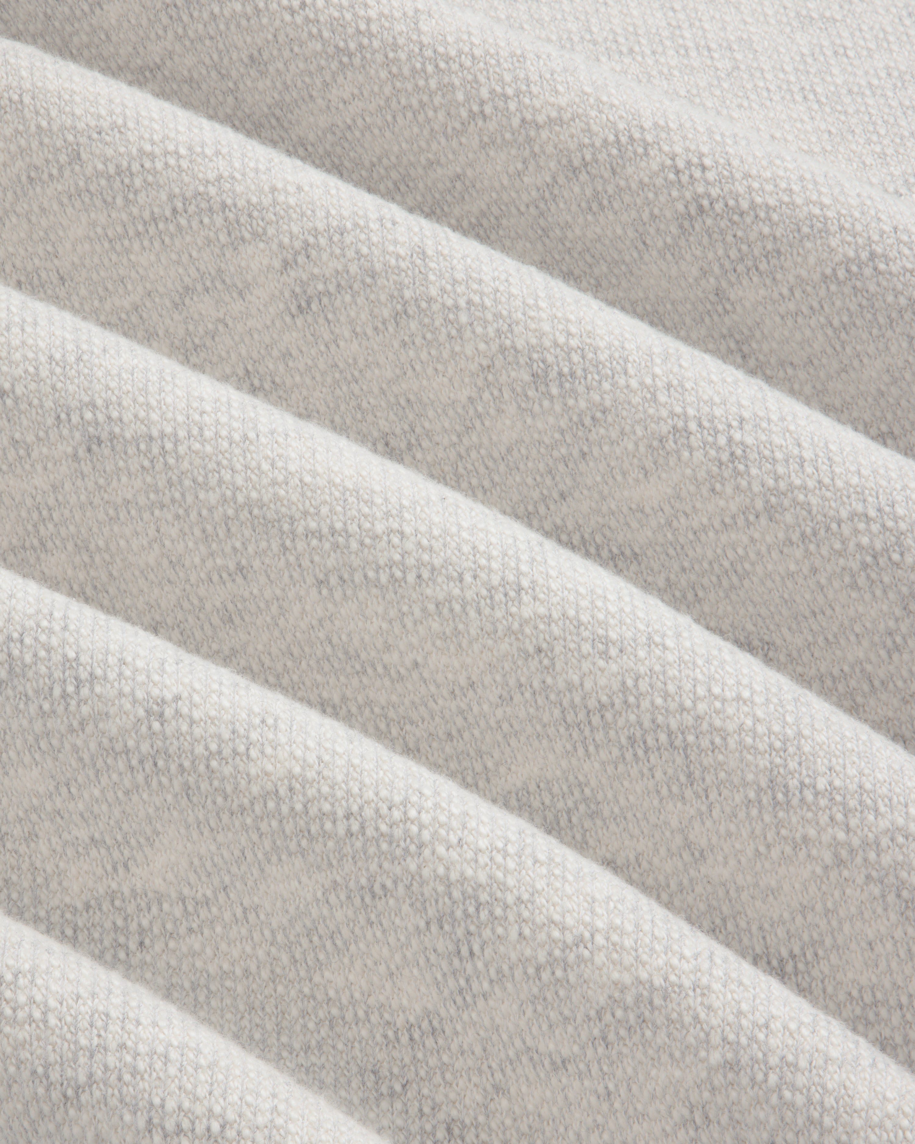 Close-up of the Stone Washed Marina Crewneck Sweatshirt in light gray with soft, diagonal ridged texture.