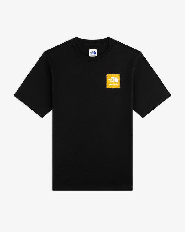 ALD / The North Face Logo Tee: Black short-sleeve tee with small yellow and white logo on left chest.