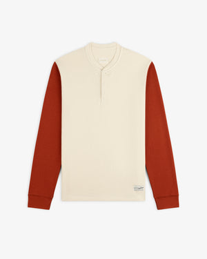 Long-Sleeve Waffle Henley