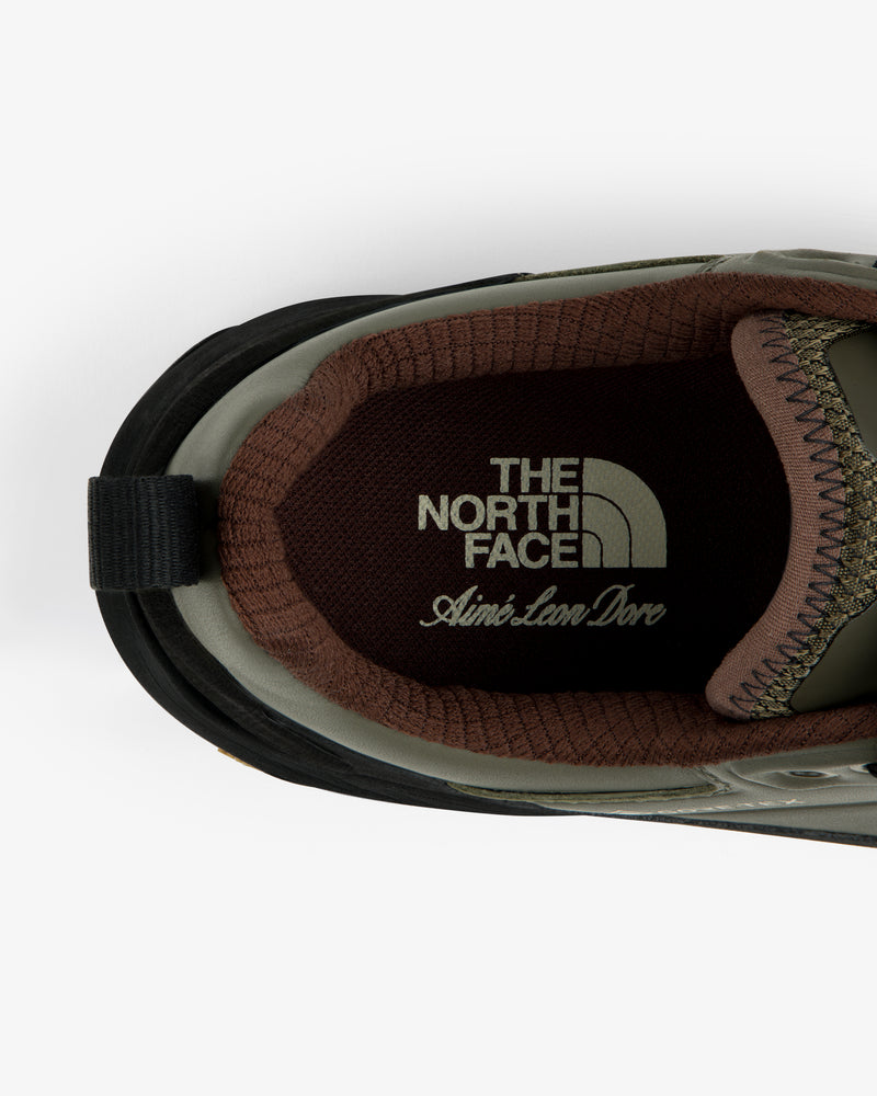 Top view of ALD / The North Face Verto Alpine GORE-TEX Hiking Shoes with branding visible on the insole.