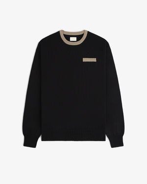 Knit Pocket Crewneck Sweater