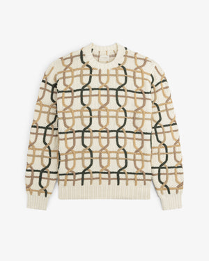 Cable Link Crewneck Sweater