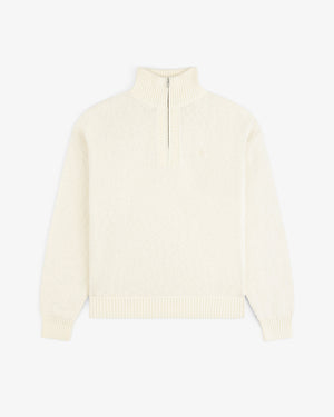Alpaca Wool Quarter Zip Sweater