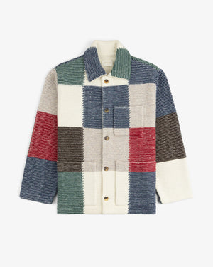 Patchwork Knit Chore Jacket