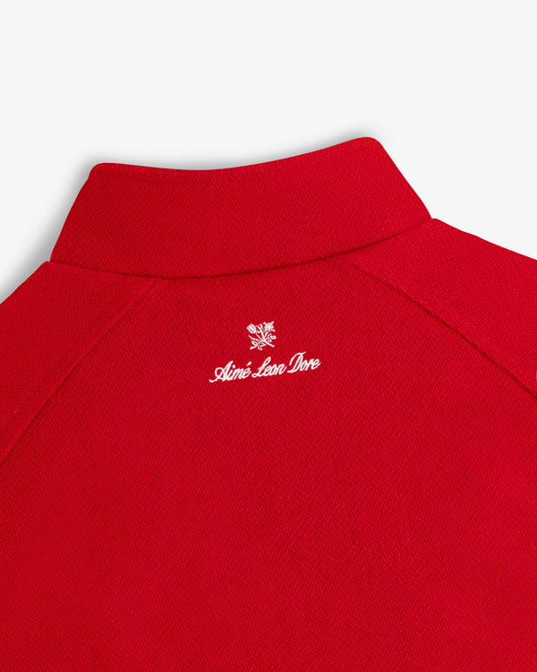 NY Highlanders Wool Varsity Jacket with Aimé Leon Dore and white crest logo printed on the back collar.