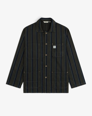 Striped Denim Chore Jacket