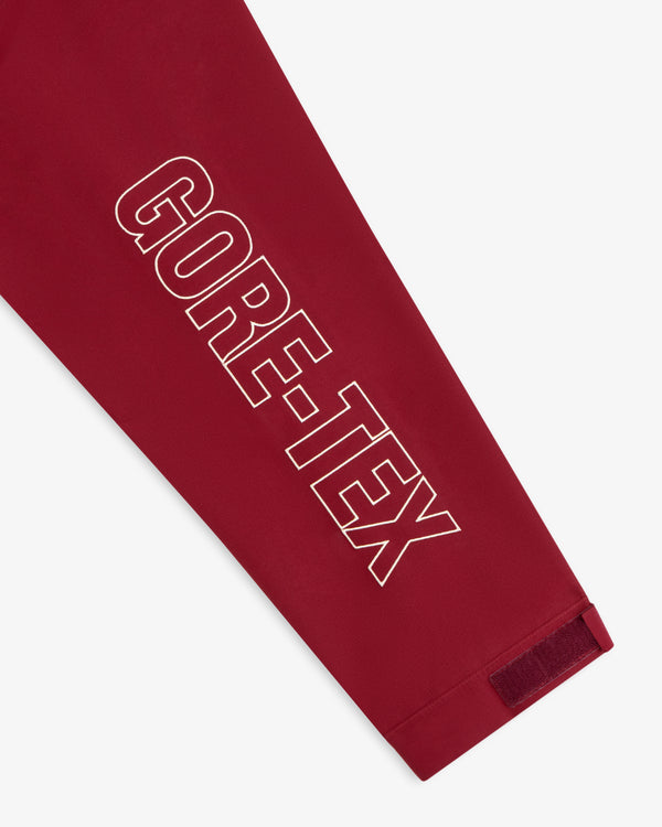 GORE-TEX Striped Sailing Jacket sleeve with white GORE-TEX lettering and Velcro cuff strap.