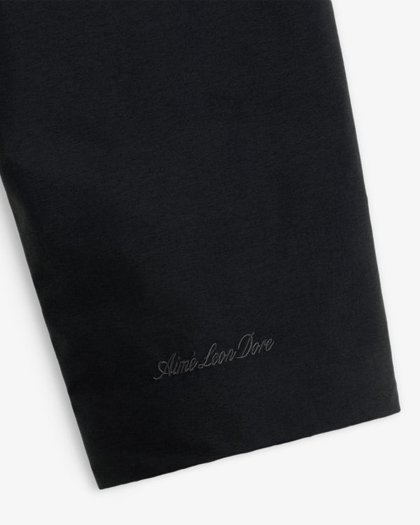 Black GORE-TEX Down Filled Fishtail Parka sleeve with a tonal embroidered logo near the cuff.