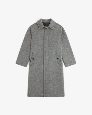 Wool Herringbone    Overcoat