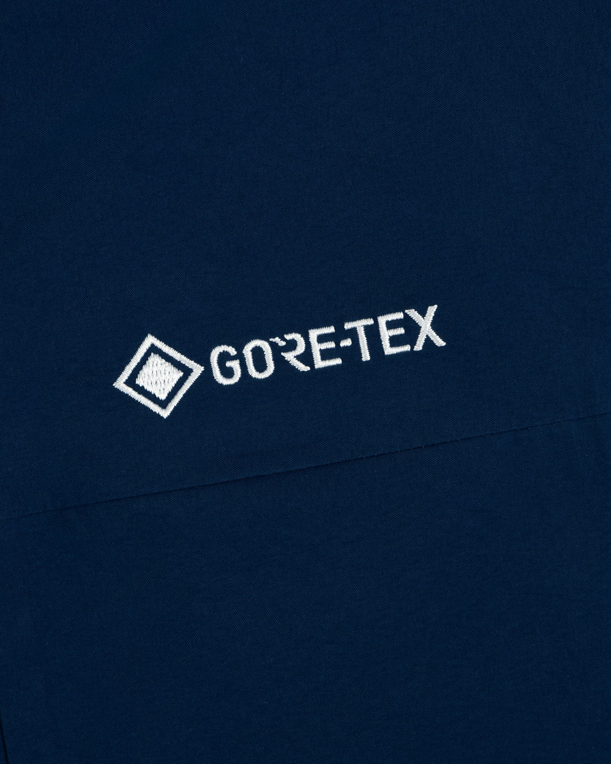 Navy blue Yankees GORE-TEX Rain Delay Jacket with white embroidered logo and diamond icon.